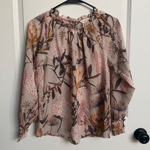floral high neck blouse